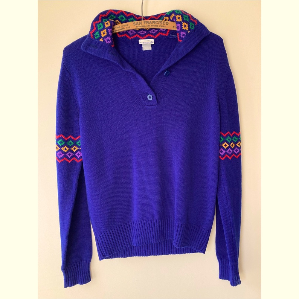 Vintage 60s/70s button up collared sweater by Levi’s.